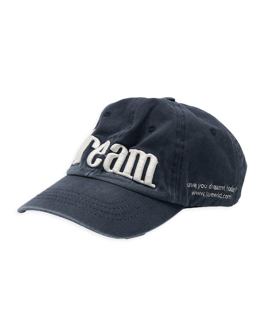 TUEWID Dream Wrinkled Ball Cap In Navy Blue