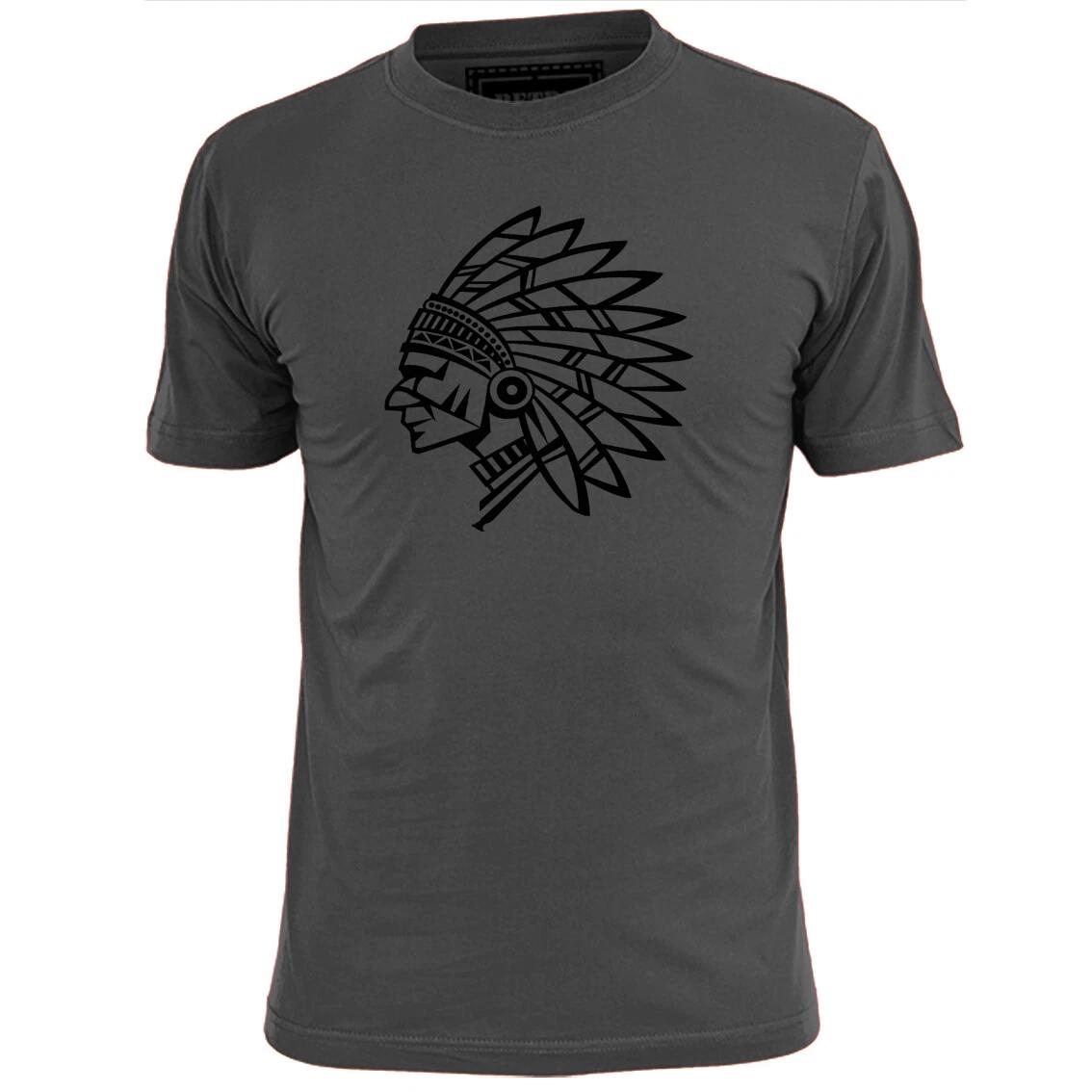 Mens Indian Chief Headress T shirt Lakota Sioux Apache S