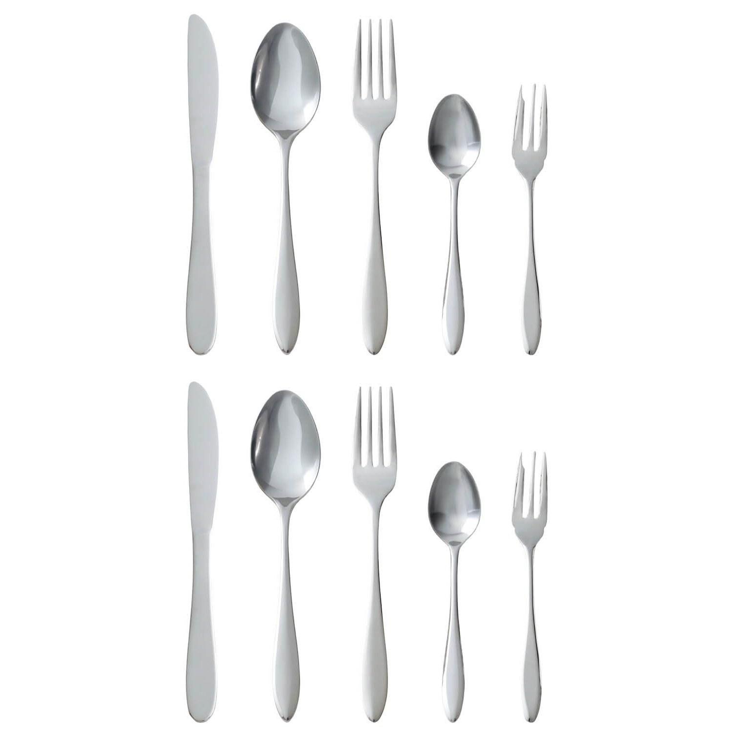 

Tsubame Sanjo Made Cutlery Set 10 Pieces 18-8 Stainless Steel High-End Hotel Specification/Dishwasher Safe Japan Dinner Spoon Fork 2 People (Mirror