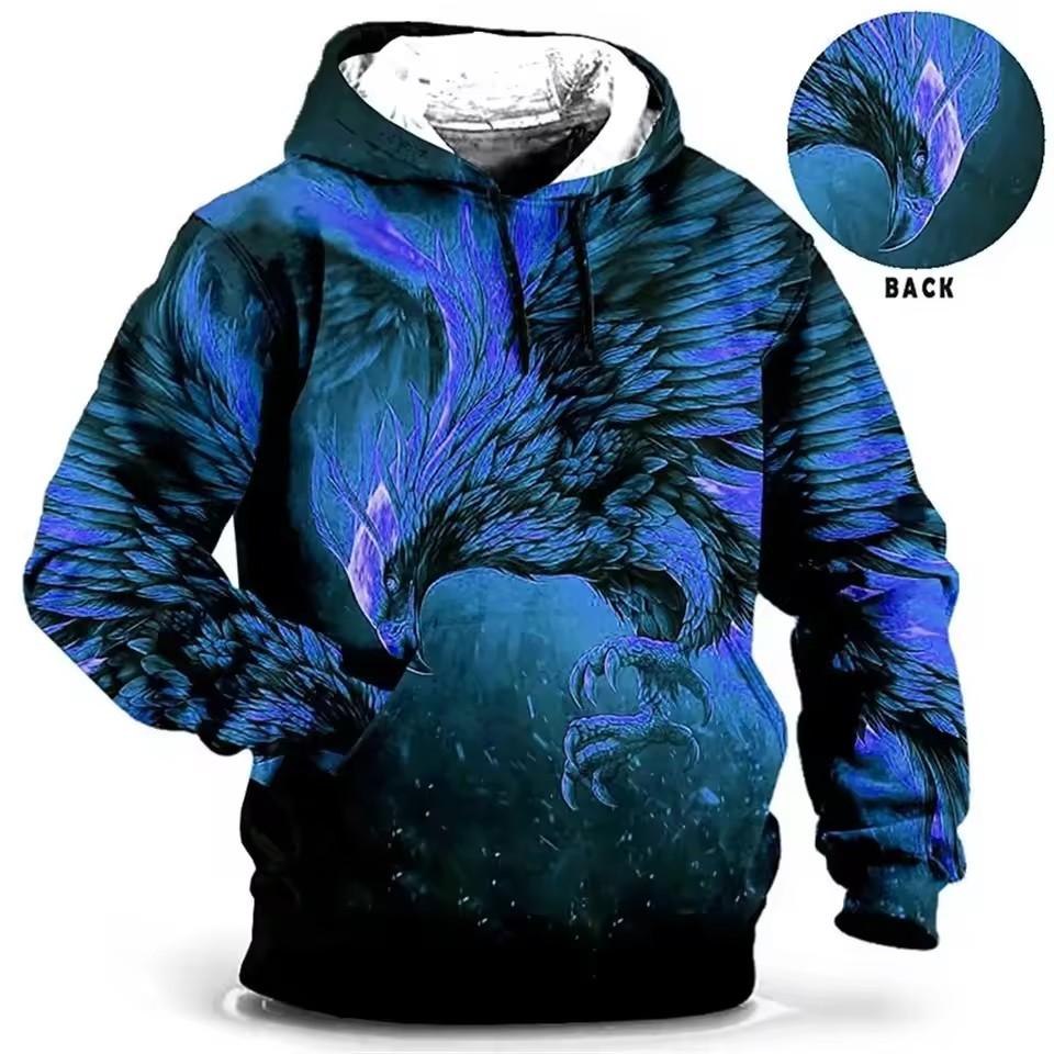3D-Druck-Hoodies für Herren, Kapuzenpullover, modische Herbst-Winter-Herrenbekleidung, Langarm-Sweatshirt