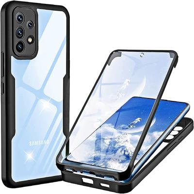 Stoßfeste Hülle mit Samsung Galaxy S21 FE S22 ULTRA A13 A23 A53 Displayschutzfolie S23 360 Ganzkörperschutz Robuste doppelseitige Hülle Bumper Cover