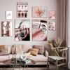 Pink Vintage Canvas Paitning Wall Poster and Prints Typewriter Bike Fashion Car Goblet Modern Wall Art Pictures for Living Room