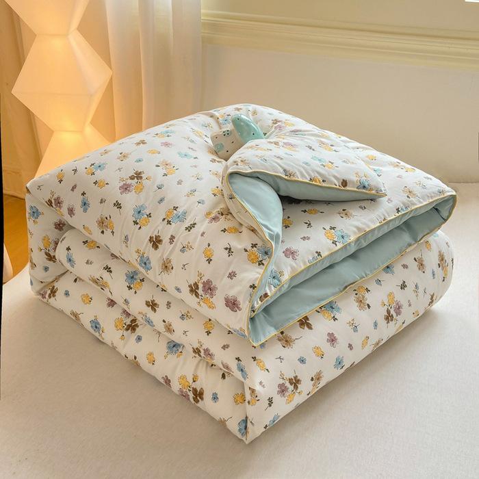 Soybean Fiber Winter Quilt: Thick, Printed, All-Season Comfort for Student Dorms