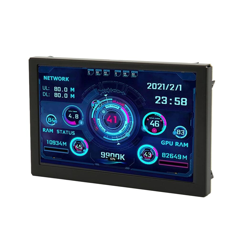 5in Computer Temp Monitor IPS USB Mini Screen PC Sensor Panel Dynamic Display Monitor PC CPU RAM HDD Data Monitor