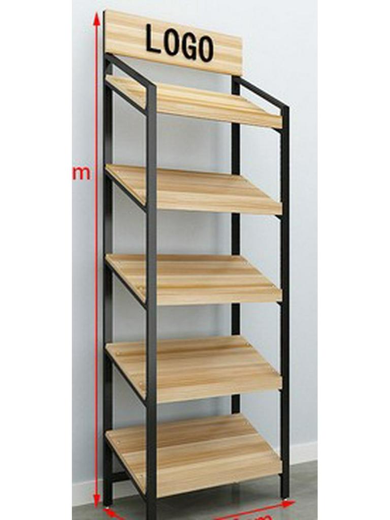 Multi-Layer Slanted Display Stand for Cosmetics and Snacks