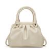 Women's Pleated Clip Cloud Bag 2025 Summer New Simple and Versatile Pu Leather Single-shoulder Crossbody Bag Purse Hand Bags Sac