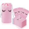 50 Stück Wimpern-Nachsorgebeutel Plastiktüten Reise Kosmetik Wimpernbeutel EVA-Beutel mit Kordelzug für Frauen Mädchen Make-up Zubehör