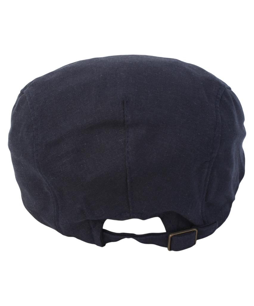 Simple Linen Navy Hunting Cap