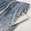 Men's Plus Size Tie-Dye Gradient 2-Piece Set, Waffle Knit Tank Top & Shorts (5XL-11XL)