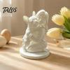 3D Printed Pet Figurines Dog And Owner Figurine, Minimalist Bulldog Girl Statue, PLA Material Ornaments Healing Hugging Sculpture for Home Office
