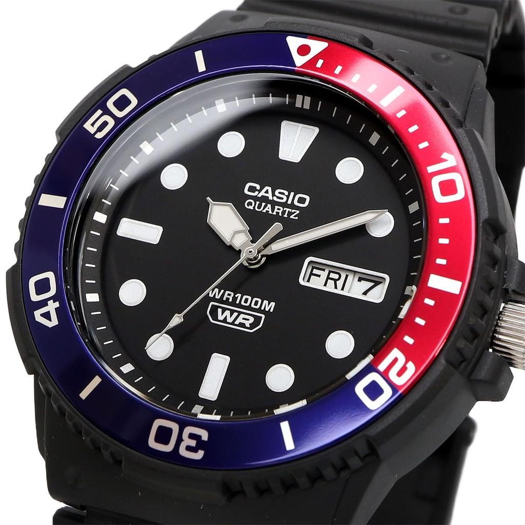 CASIO Standard Quartz Watch Black with Pepsi Color Bezel MRW-230H-1E2V Men's (Overseas Model) [Used]