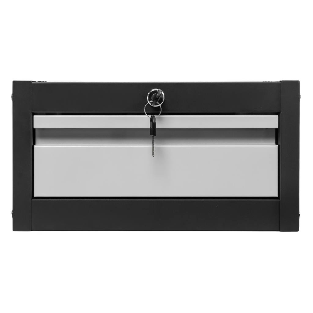Mega-M tool cabinet for workbenches, 1 drawer, W-37 cm x D-48.6 cm x H-19 cm, system 01 graphite/gray front N