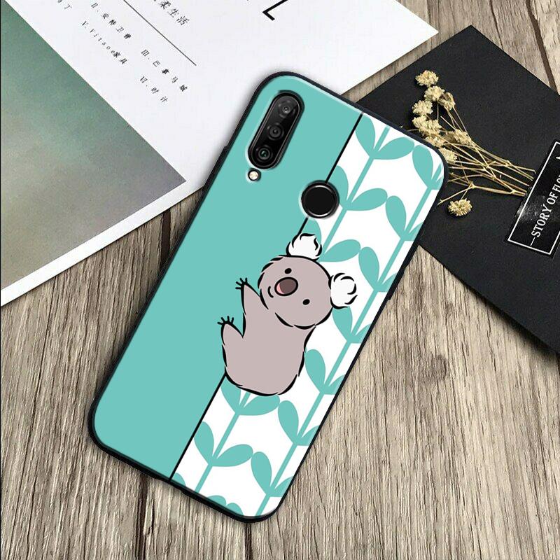 Cartoon Painting Animal Koala For Huawei Nova Y70 Y91 Y61 Y72 Y73 Y90 Y60 3i 7i 8i 11 12i 9 10 SE P20 P30 Pro P40 Lite Case