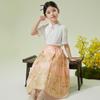 Little Tiger Patty Girls' Summer Hanfu-Style Skirt Set