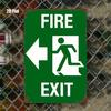Fire Exit Sign X Inch SelfAdhesive Metal Tin Industrial Emergency Evacuation Sign with LeftRight Arrow for Wall Safety Su