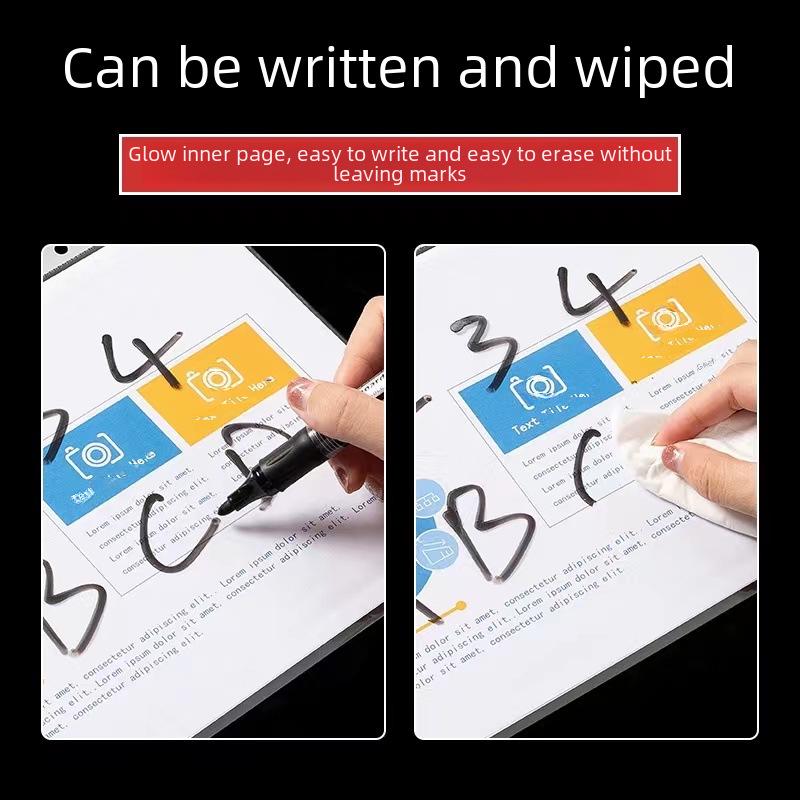 100'lü Paket A4 Şeffaf 11 Delikli Klasör İçi Poşetler Koruyucu Film ile, 3 veya 4 Delikli Klasörlerle Uyumlu