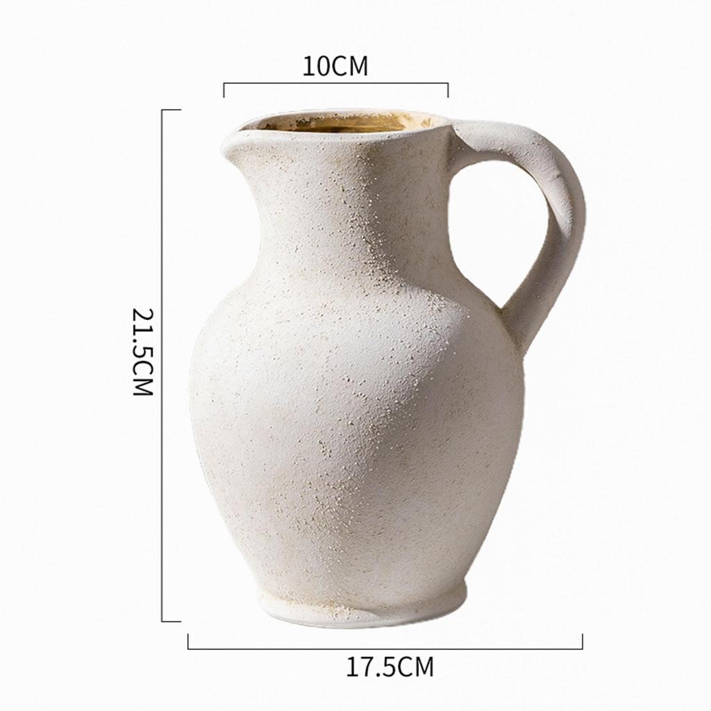 Ceramic Vase, Rustic Crafts, Birthday Gift, Centerpiece, Flower Arrangement, Decorative Vase for TV Cabinet Bookshelf Study Room