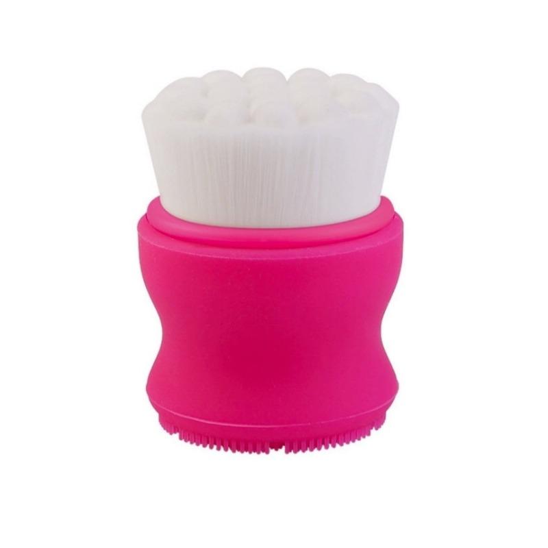 Silicone Facial Cleansing Brush, Manual Pore Cleaning, Blackhead Removal, Soft Bristle Beauty Cleansing Brush