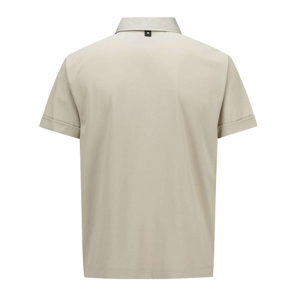 ANEW GOLF Men Woven Patch Point Short T-Shirt_Be