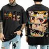 Summer Demon Slayer Anime Ninja Print T-Shirt, Loose Casual Y2K Streetwear for Daily Wear and Anime Fans T-Shirt
