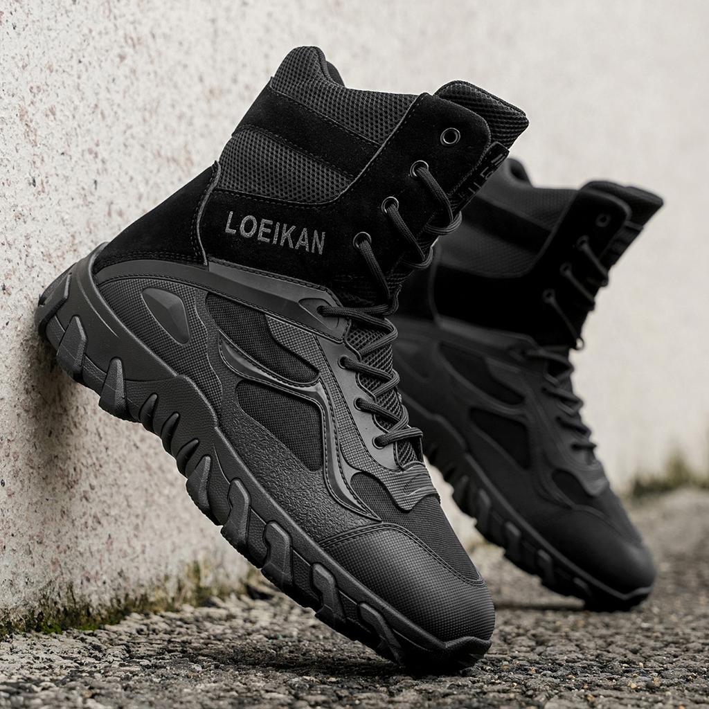 Men'S High Top Denim Boots, Casual Sports Shoes, Trendy And Fashionable Men'S Boots