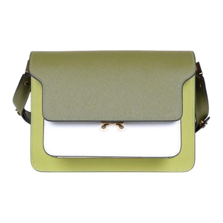 

Marni Leather Logo Shoulder Bag Color Block Women Handbags SBMPN09U73-LV520-Z502N Basic Set (Bag+Dust Bag)