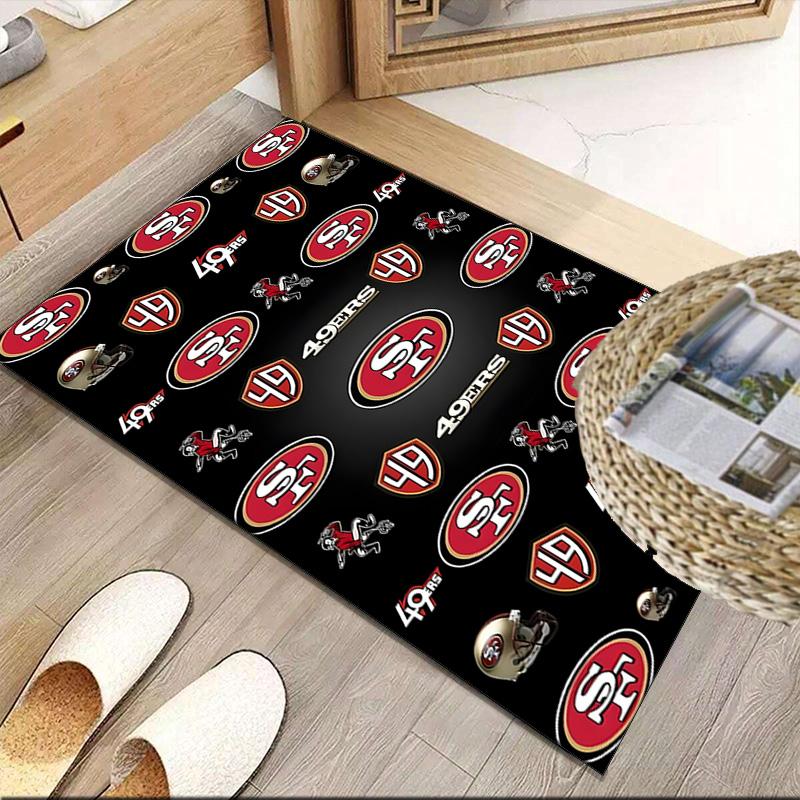 San Francisco Football Teppich, Küchenteppiche, Yogamatte, Rutschfeste Matten, Teppich für Badezimmer, Wohnzimmer Schlafzimmer, Camping Teppiche Weihnachtsgeschenk