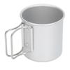 Camping Cup Aluminum Oxide Safe Ultra Light High Strength Picnic Water Mug with Foldable Handle for Outdoor Drinkware