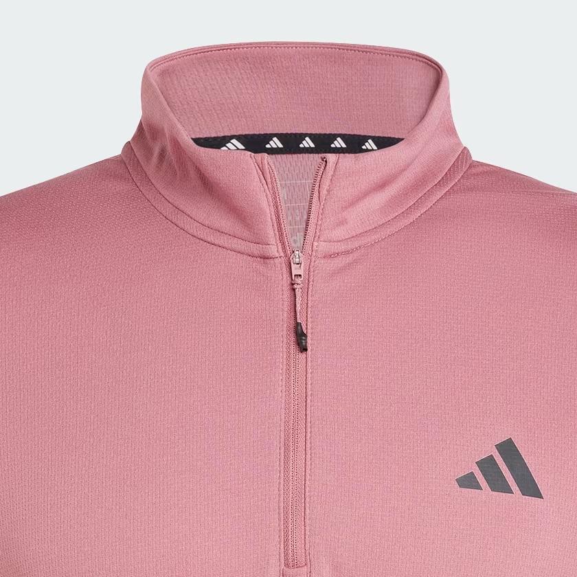 Adidas Train Essentials Comfortable Moisture-Wicking Knit Top Men Tops Deep-Red IW3394