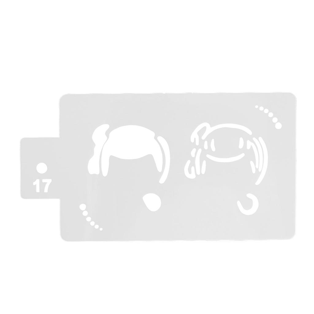 2 Sets Face Paint Stencils Professional Princess Cartoon Figure Reusable Hollow Out Body Painting Stencils