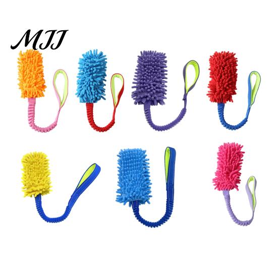 Durable Dog Chew Toys Rope Toy, Interactive Plush Tug with Reinforced Handles, Tear Proof Dental Cleaning Polyester Toy for Small Large Dogs