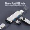 Type-C to RJ45 Gigabit Ethernet USB 3.0 Hub Splitter for Digital Accessories