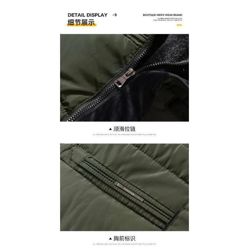 Men's Solid Color Hooded Long-sleeved Zipper Cardigan Pocket Casual Loose Fashionable Jacket Top