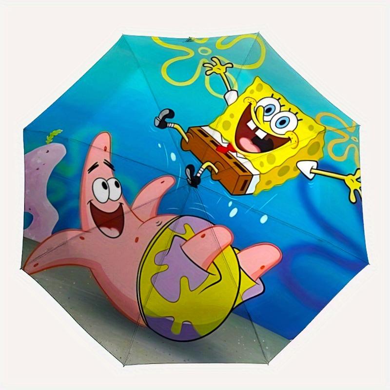 

1pc SpongeBob Automatic Umbrella - 8-Rib Foldable Design, Outdoor Adventures, Durable Canopy Material yy250823144