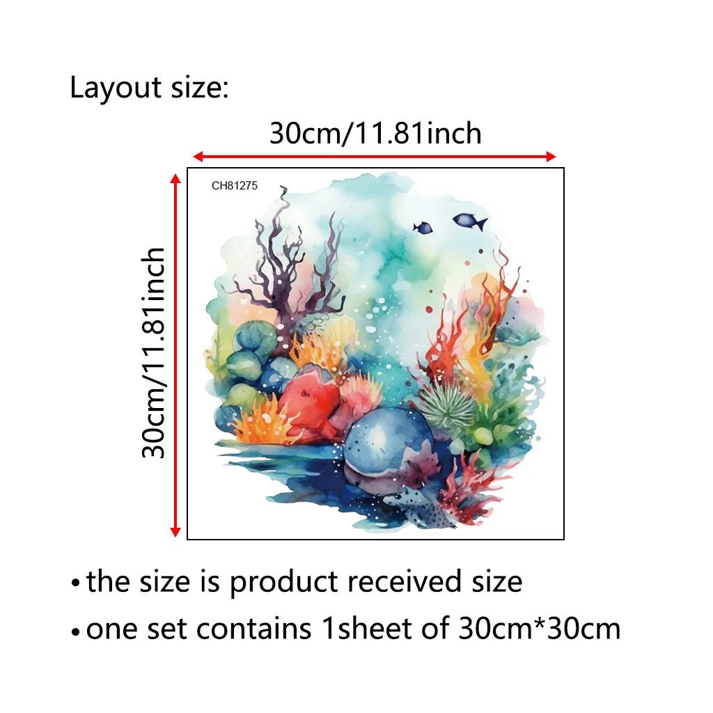 Cute Cartoon Marine Life Toilet Sticker PVC Sticker Toilet Wall Sticker DIY Self-adhesive Waterproof Bathroom Decoration