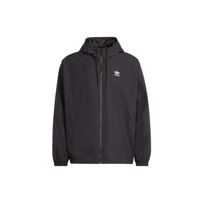 adidas Originály Adicolor Potlač loga písmen Voľný strih Bunda s kapucňou a dlhým rukávom Pánske vrchné oblečenie Čierna IR9852