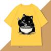 Noodle Cat TShirt Pure RaUnisex Cat Mom Tee Trendy Summer Cat Lover Tees Tshirt Funny Graphic T Shirts Short Sleeve Tees