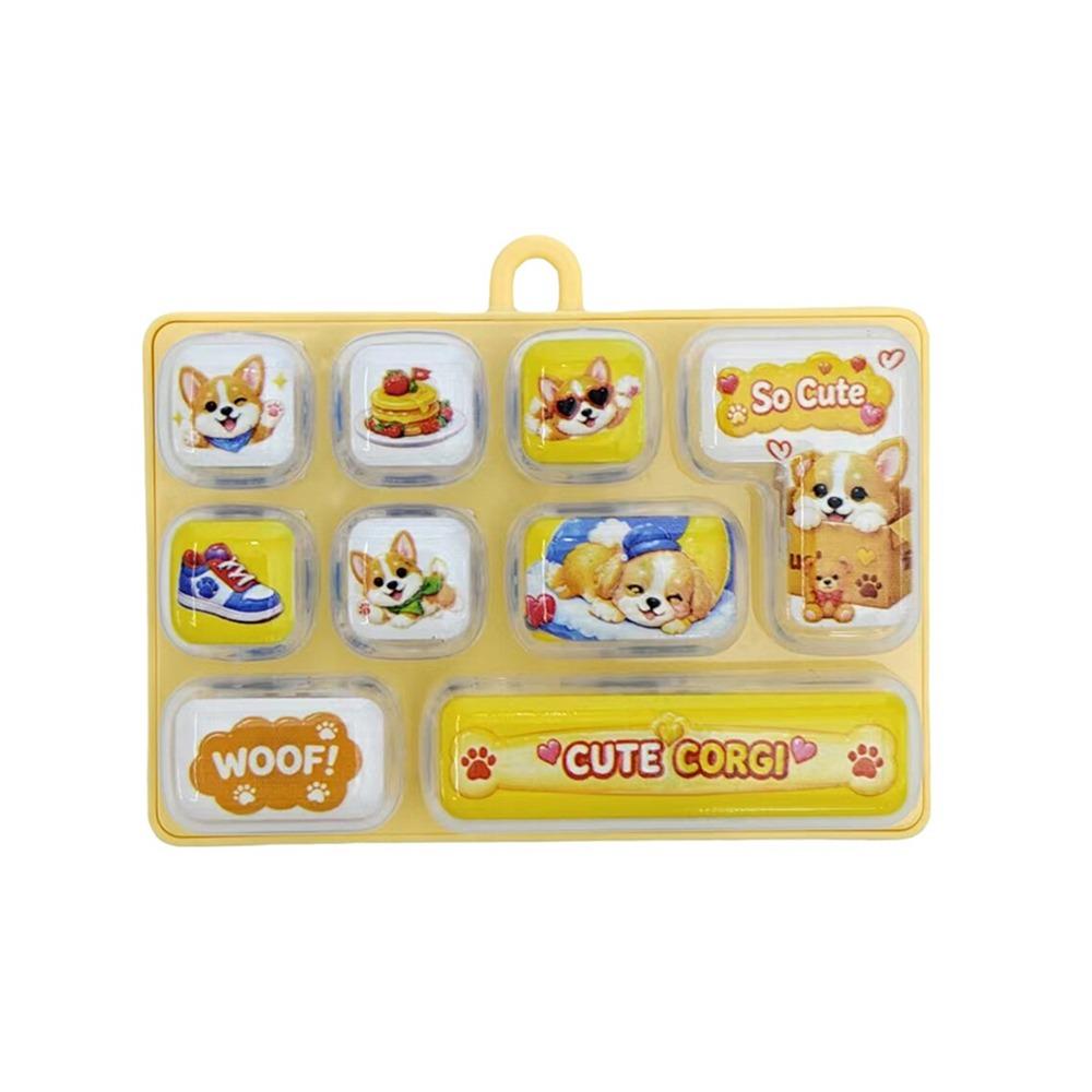 Animals Fingertip Button Keyring Cartoon Stress Relief Fidget Toy Office Use