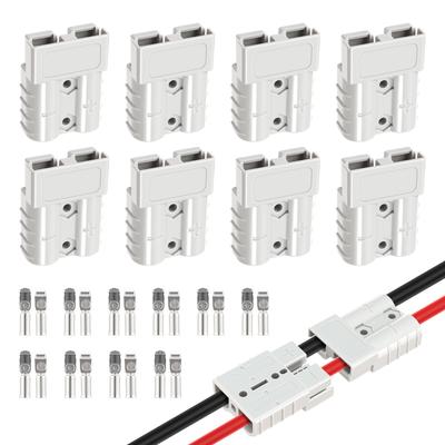 10Pcs 50A 600V Battery Quick Connector Quick Disconnect Connection Modular Plug 6 AWG Copper Terminal for AC/DC Vehicle  Elect