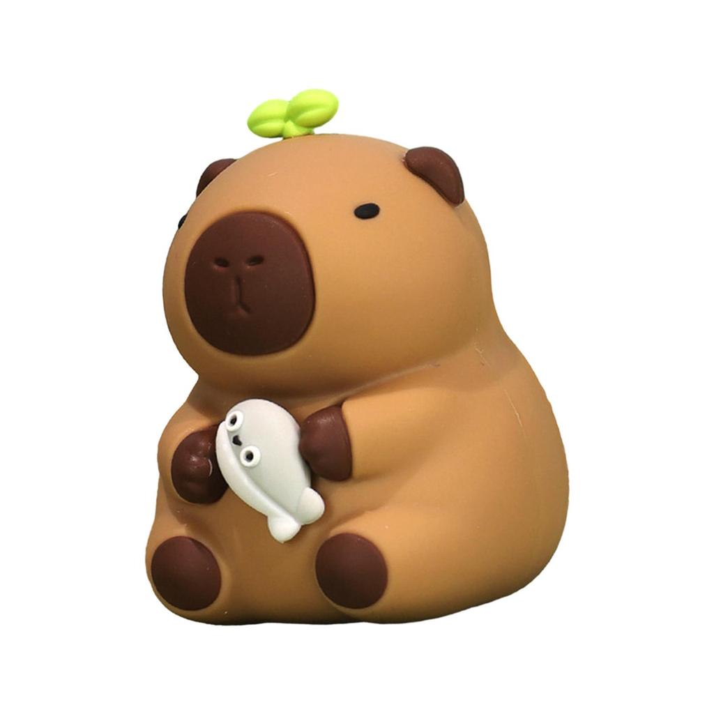 Capybara Statue Cute Crafts Centerpiece Car Dashboard Decoration Animal Figurine Decor for Home Bedroom Auto Office Festival