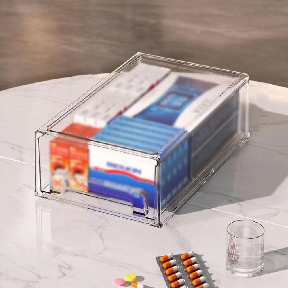 Fresh Keeping Refrigerator Storage Box Stackable Cosmetic Display Case  for Kitchen