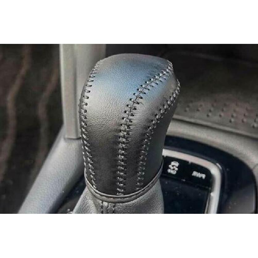 Leather For Toyota Corolla Cross - Console Gear Shift Knob Cover Black