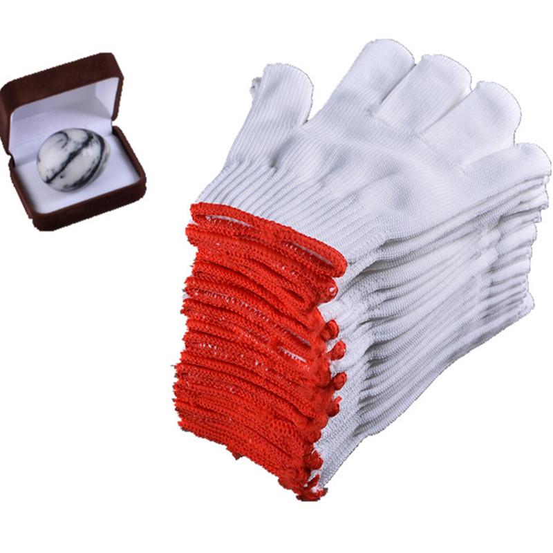 Durable White Yarn Nylon Cotton Work Gloves for Men - Labor Protection & Auto Repair