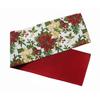 Cotton Maroon Flower Designed Floral Pattern Table Runner Length 152cm (Red, Pack of 1)