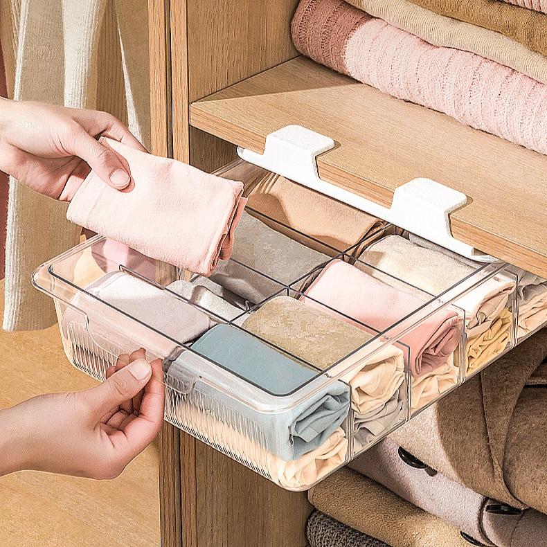 Scatola Portaoggetti Tipo Cassetto per Biancheria Intima, Mutandine, Calzini, Domestica Multifunzione con Scomparti, Scatola per Riporre e Organizzare
