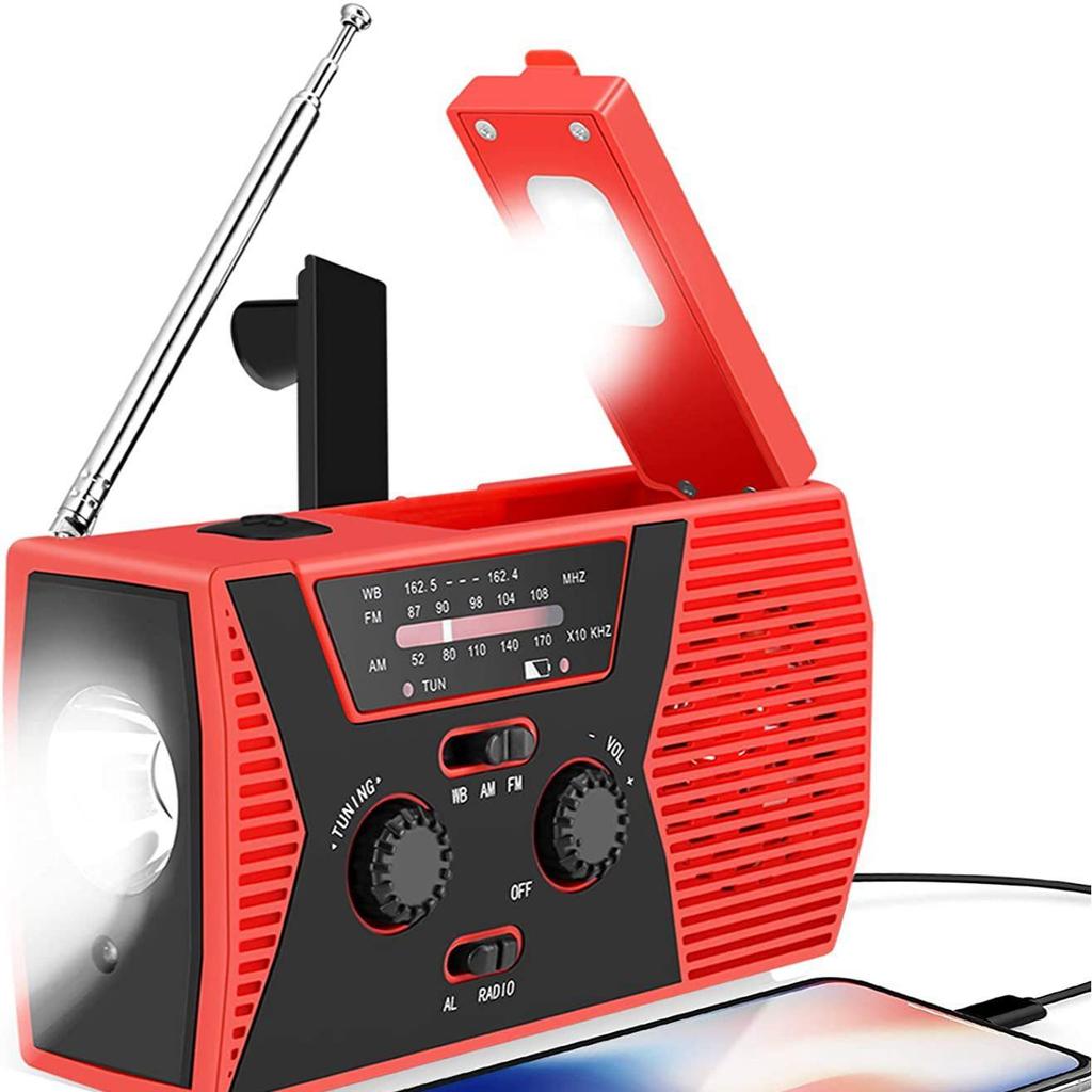 Multifunction Solar Hand-Crank Emergency Radio with Mobile Charging