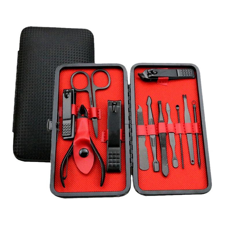 Nail Care Set: Clipper, Scissors, Knife, Ear Pick, File, and Pliers