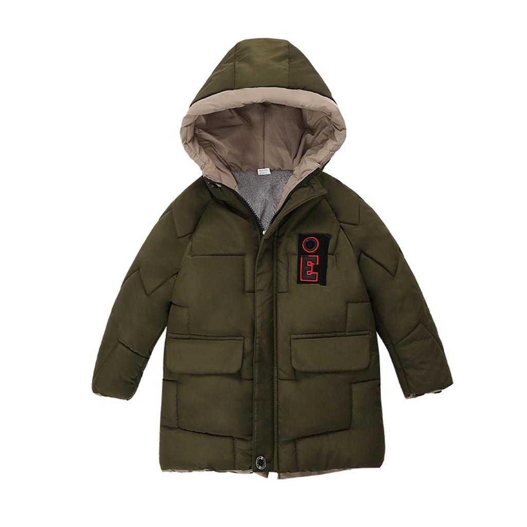 Toddler Kids Girls Boy Winter Warm Coats Jacket Zip Thick Snow Hoodie Outwear US