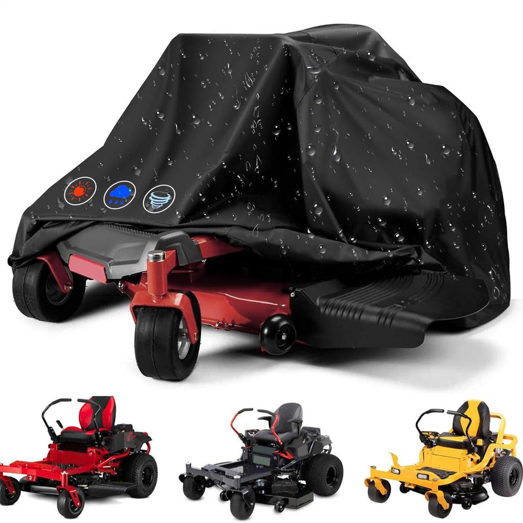 Lawn Mower Dust Cover 182x111x116cm Oxford Cloth Garden Tractor Storage Cover Tractor Parts Storage Accessories for Rain Mowing