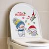 Waterproof Christmas Snowman Stickers for Bathroom Toilet Decoration